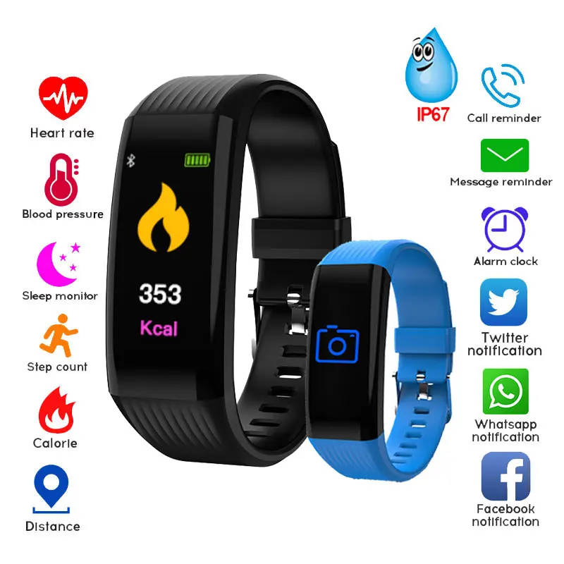 Спортивные Смарт-часы кровяного давления для мужчин и женщин монитор сердечного