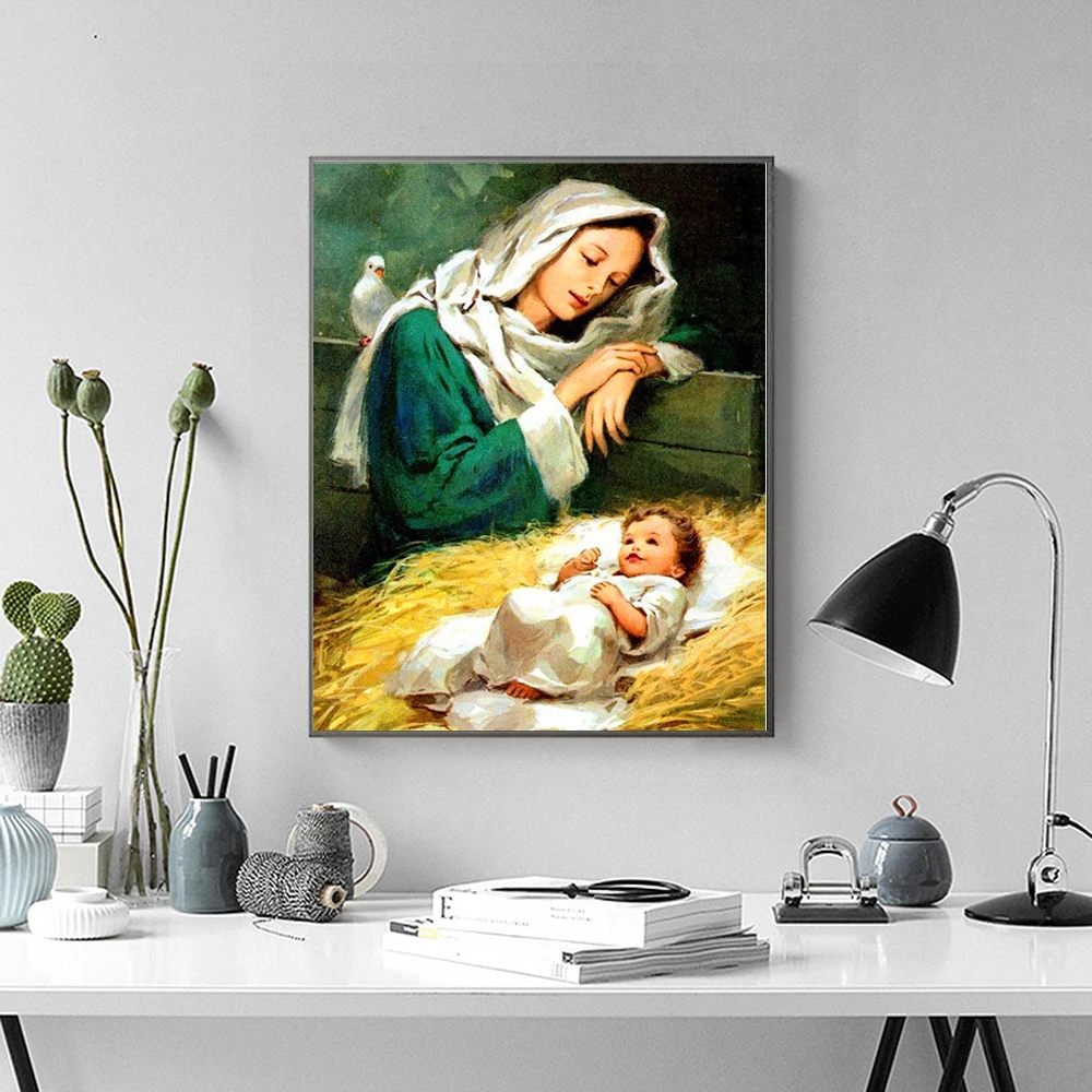 Картина AZQSD по номерам наборы на холсте религия домашняя гостиная искусство