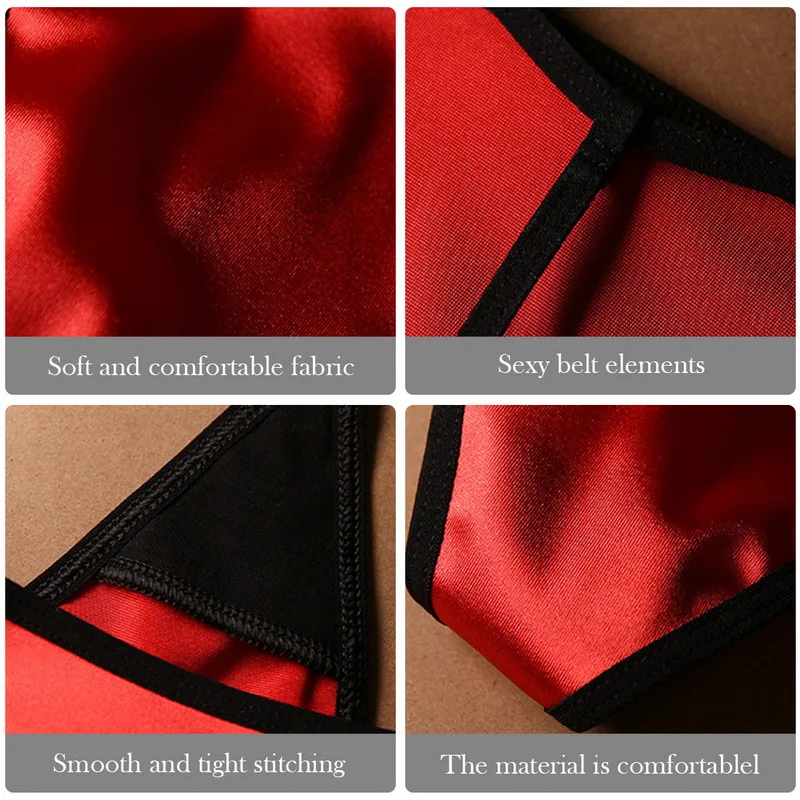 

2021 women Sexy lingerie Underwear Fitness Sports Hip Lifting Satin Panties Thong Low Waist Seamless Briefs Tanga Lingerie