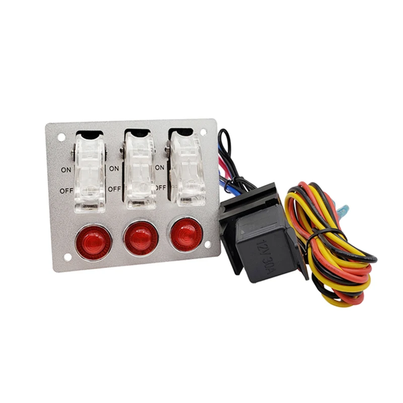 Панель переключателя зажигания 12 В кнопка запуска двигателя светодиодная