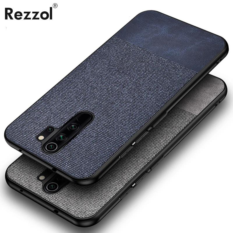 Чехол для Xiaomi Redmi Note 8 Pro тканевый силиконовый мягкий чехол с полной защитой Rezzol