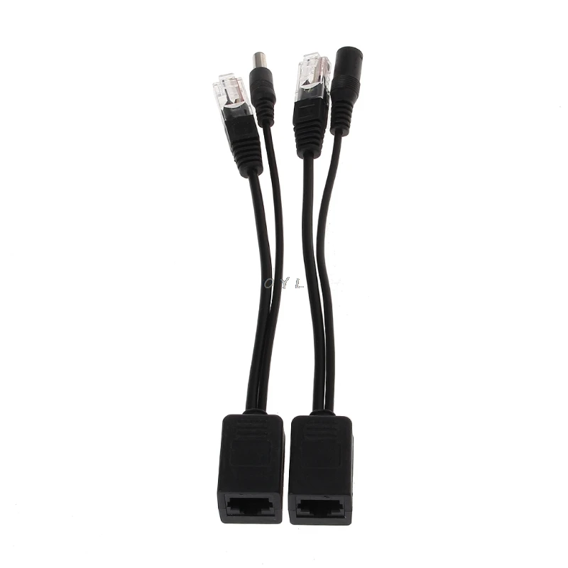 RJ45 Инжектор POE сплиттер адаптер Кабельный комплект пассивная мощность по Ethernet 12-48