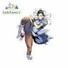 Стикеры для автомобиля EARLFAMILY, 13 см, Король бойцов Чунь ли, девушка, RV, аниме, наклейки на окна наклейка на ветровое стекло