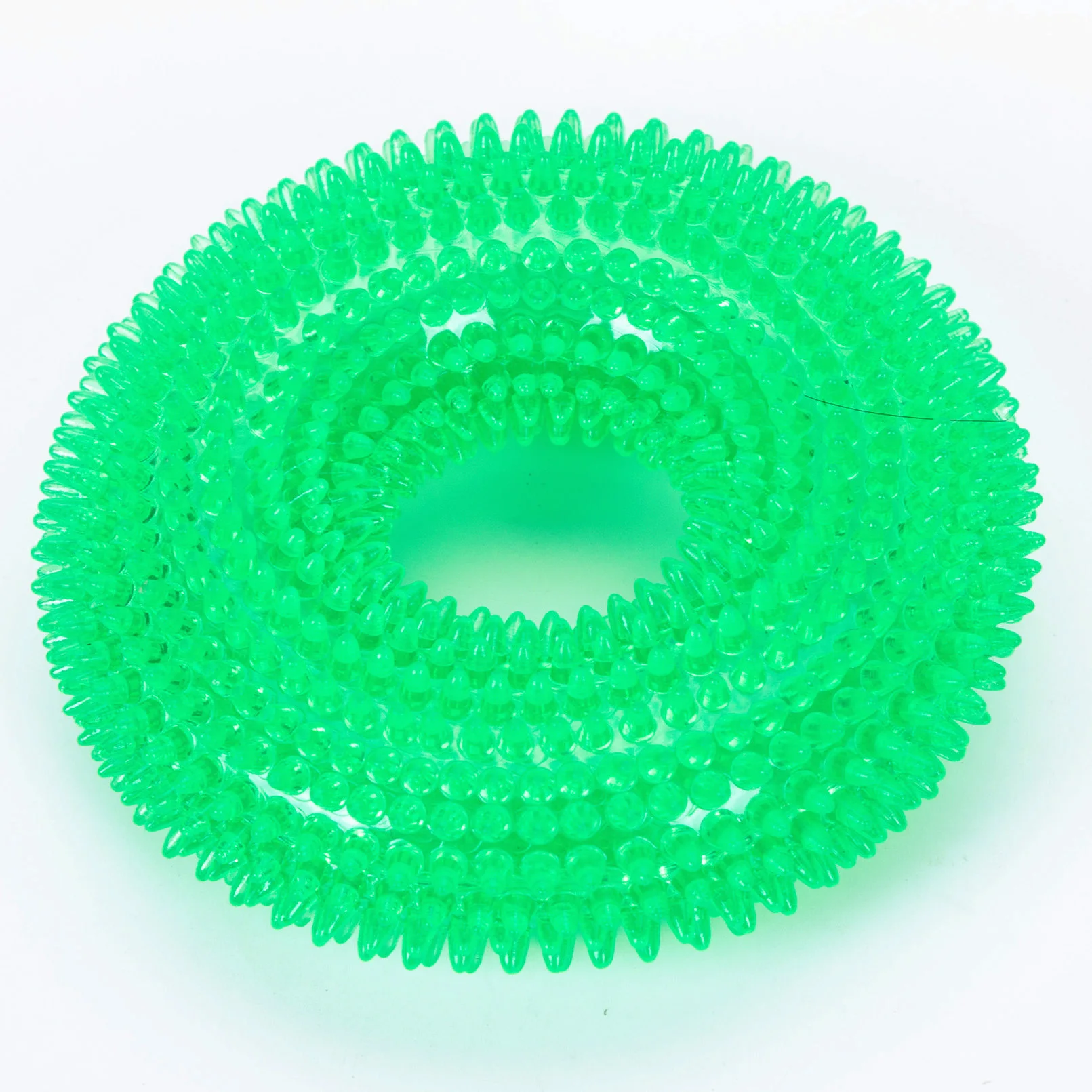 Dog Chewing Spike Ball Ring Molar Pet Toy Teeth Cleaning Anti-boring Toys TPR Rubber Sound Training Supplies | Дом и сад