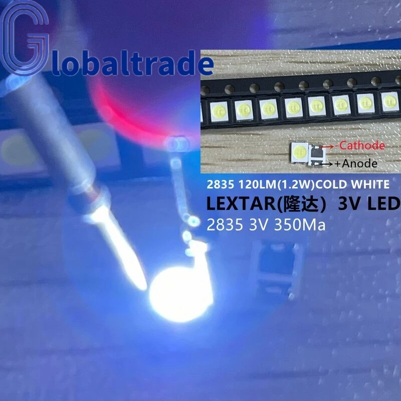 4000 шт. оригинальный LEXTAR 2835 3528 1210 3 в 1 Вт-2 Вт SMD светодиодный для ремонта подсветки