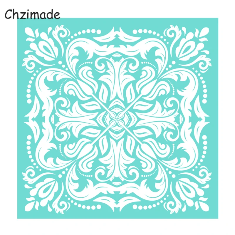 Трафарет для шелкографии Chzimade самоклеящийся с винтажными цветами сетчатые