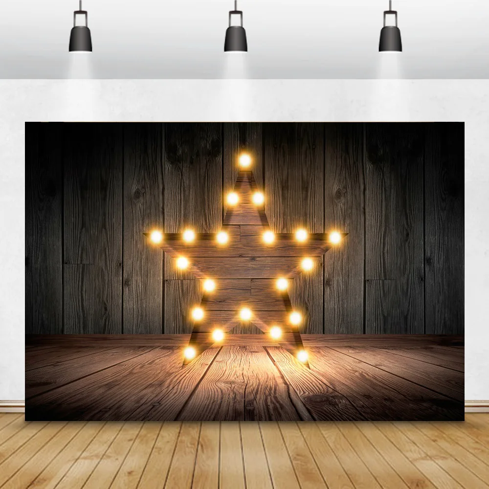 Laeacco кирпичная стена цемент звезды светильник любовь ребенок портрет фотографии