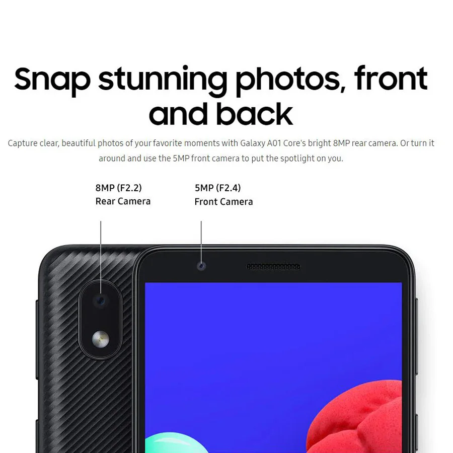Original Global Version Samsung Galaxy A01 Core A013G/DS Mobile Phone 5.3&quot 1GB RAM 16GB 3000mAh Dual SIM Smartphone Android10.0 |