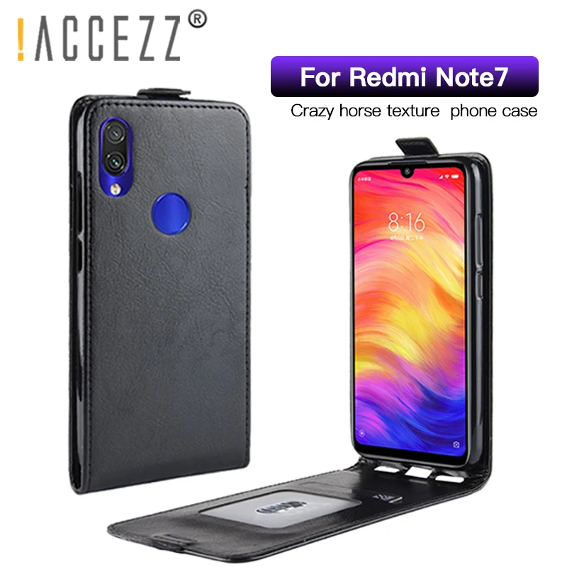 ! ACCEZZ флип чехол для телефона Xiaomi Redmi Note 7 360 градусов Полная защита с карманом карт
