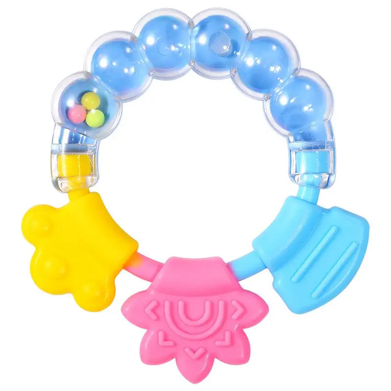 

Baby Teether Toys Toddle Safe BPA Free Banana Teething Ring Silicone Chew Dental Care Toothbrush Nursing Beads Gift For Infant
