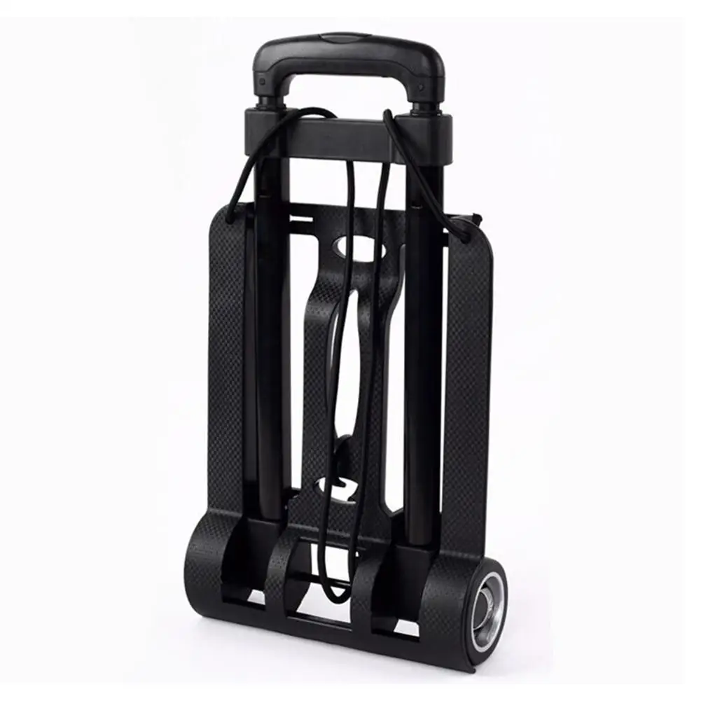 

55lbs 360 Rotate Wheel Car Folding Luggage Cart Hand Truck For Car Travel Accessory Luggage Trailer Adjustable Chassis