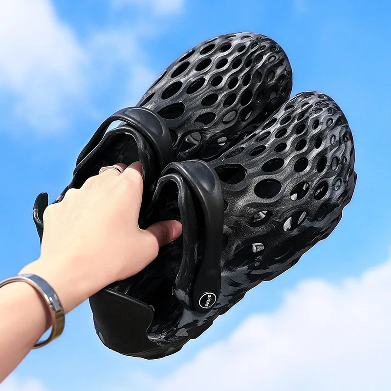 

Coconut hole shoes ins tide men's sandals spring and summer 2021 new Roman beach shoes sports sandals and slippers men