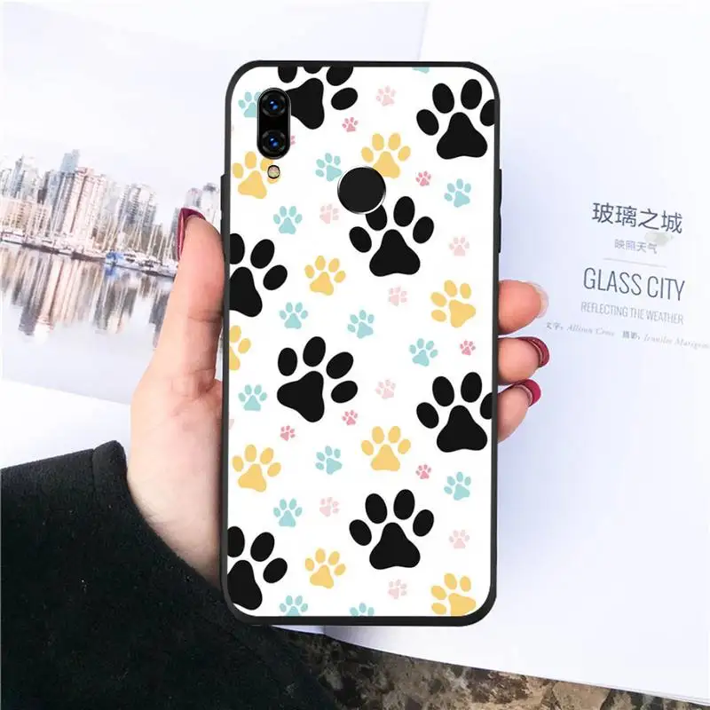 

dog footprint Paw pattern Phone Case For Huawei honor Mate P 10 20 30 40 Pro 10i 9 10 20 8 x Lite Luxury brand shell funda coque