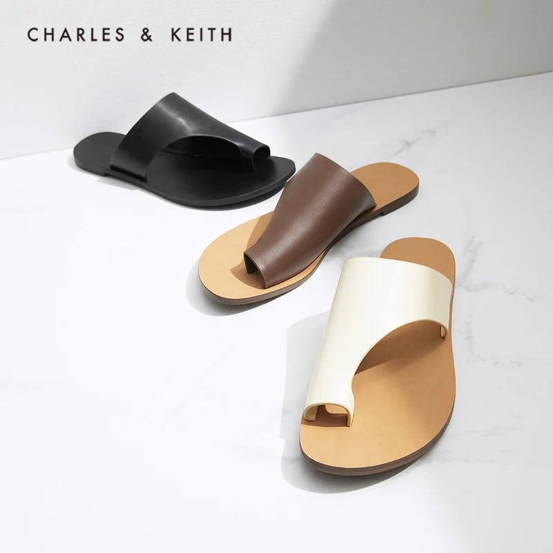 

CHARLES＆KEITHНовинка на летом 2021 CK1-70060362-2Женские повседневные вьетнамки сандалии на плоской подошве