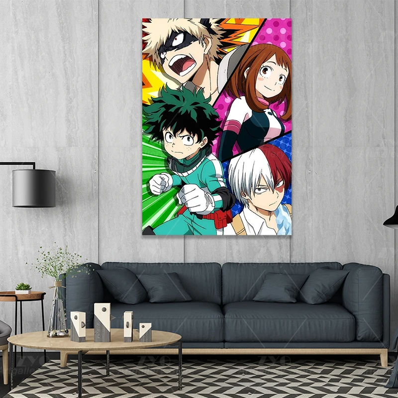 Картина на холсте Моя геройская Академия японское аниме домашний декор