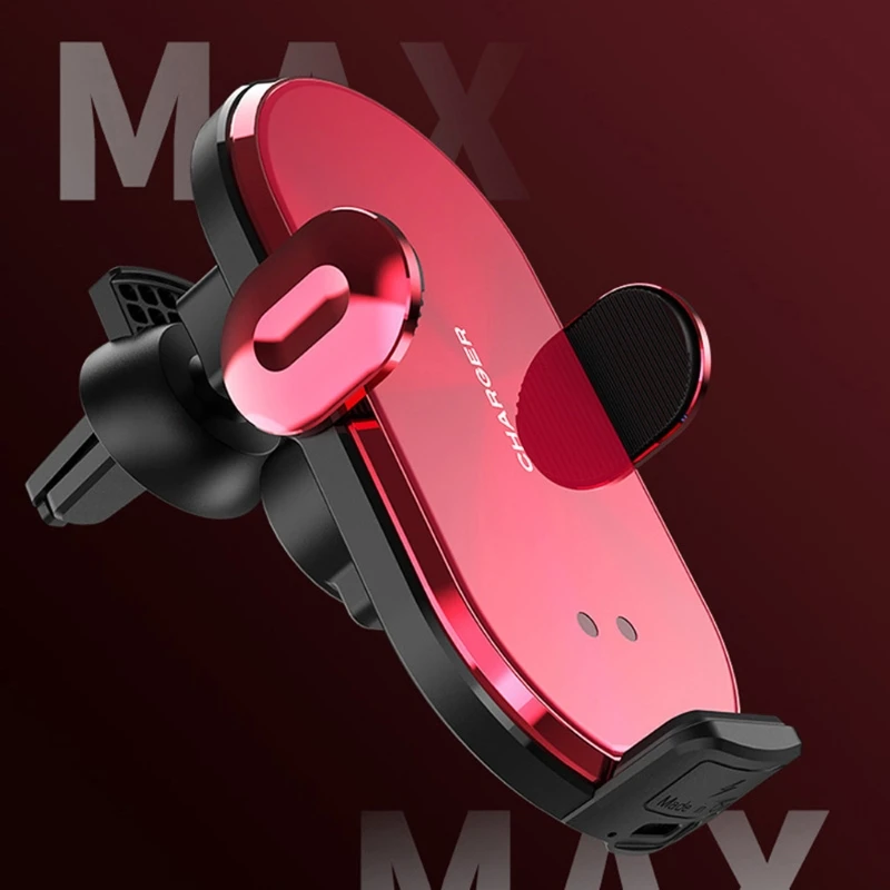 

Auto Clamping 10W Car Wireless Charger Air Vent Phone Mount Holer with 3pcs Magnetic Plug for i-phone Mobile Cellphones