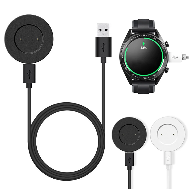 Портативное беспроводное зарядное устройство с USB кабелем для Huawei Watch
