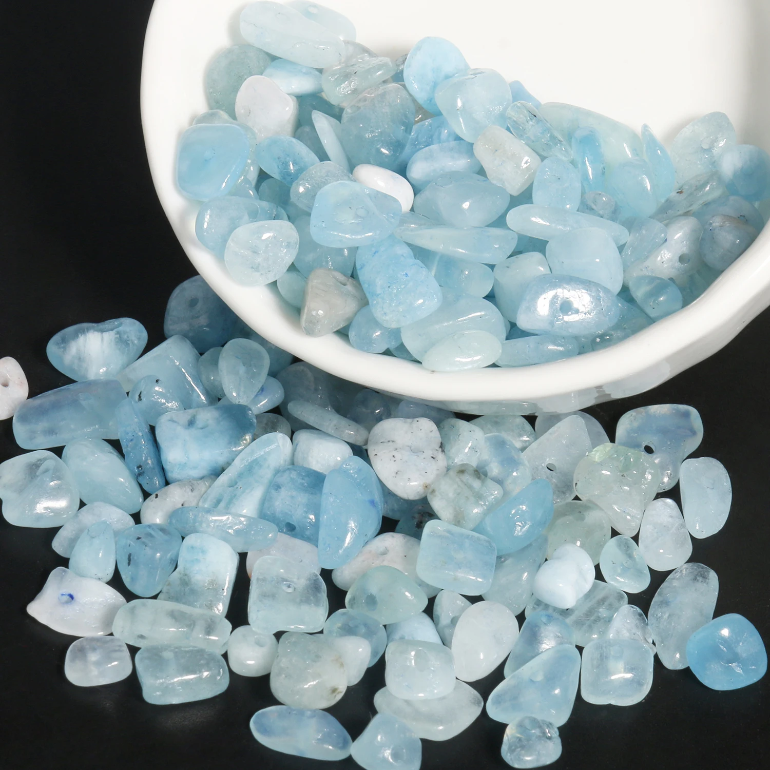 

Natural Gem Irregular Chip Stone Blue Aquamarines Beads For Jewelry Making 3-5-8mm Freeform Beads Diy Necklace Bracelet 16''