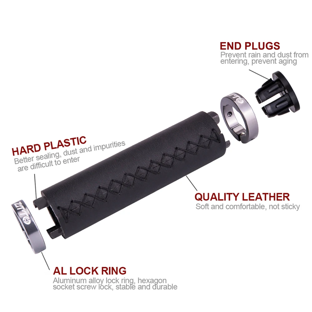 ZTTO ручки для велосипеда MTB кожаные руля Анти-занос удар-поглощающие мягкие