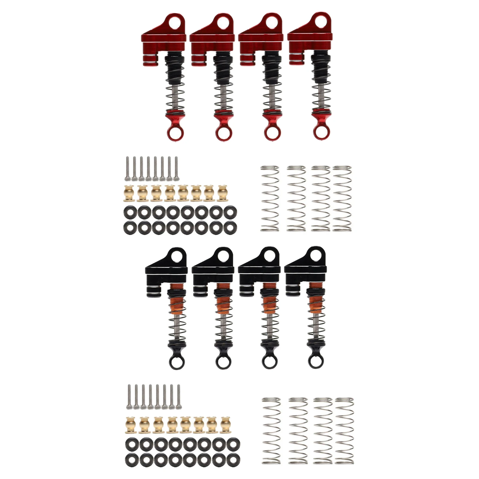 

4x 1:24 RC Model Crawler Shock Absorber for Axial SCX24 90081 Accessories