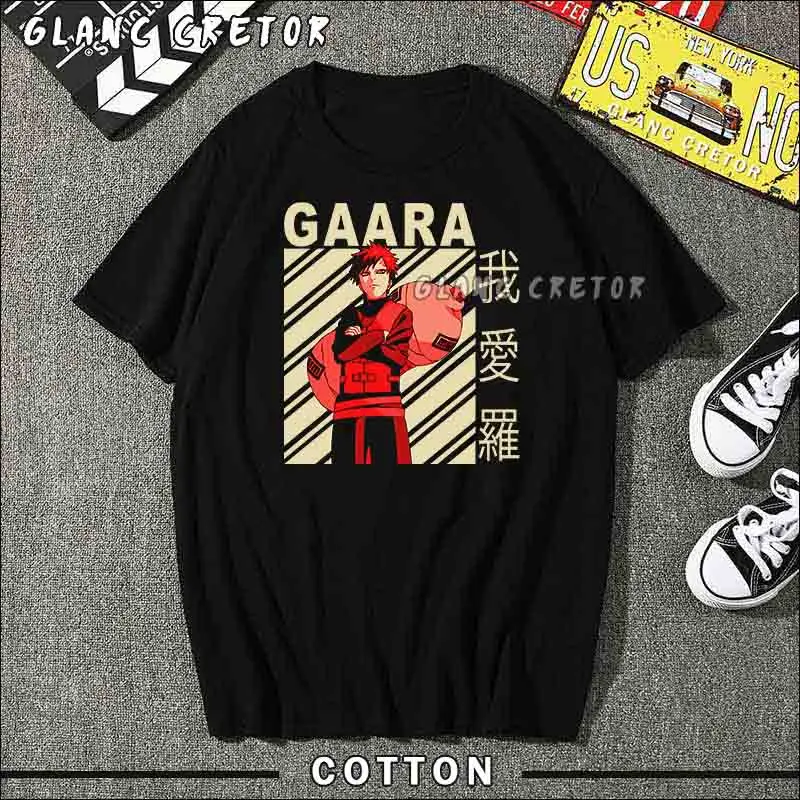 Футболка Gaara с коротким рукавом хлопковая уличная одежда в стиле Харадзюку
