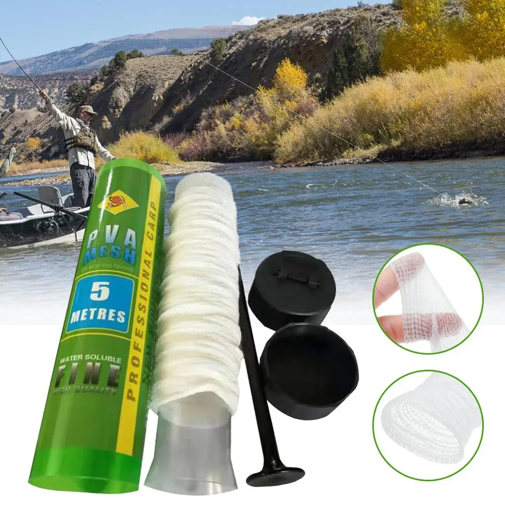 5 м PVA растворимая узкая рыболовная сеть заправка чулок сумка для приманки