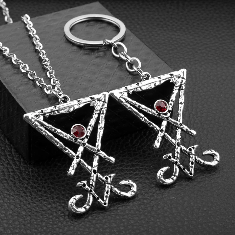 Винтажный крутой металлический Люцифер геометрический амулет Baphomet ожерелье из