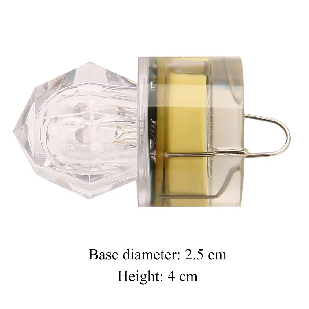 

LED Deep Drop Onderwater Diamond Fishing Knipperlicht Bait Lure Squid Strobe gratis verzending Ultra-Transparent Acrylic Shell