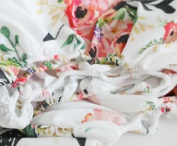 Crib Sheet Sahaler детская кроватка Защитная планка Набор Boho Цветочные Детские постельные принадлежности гофрированная юбка для детской кроватки комплект КРОВАТКИ(рюшами перо Цветочные - Цвет: Crib Sheet