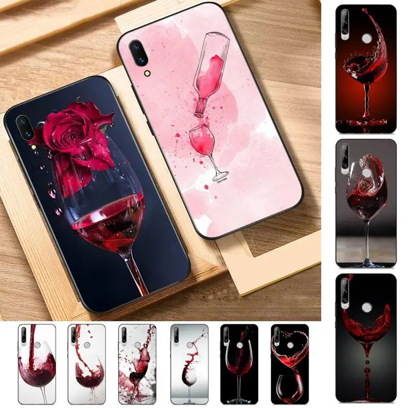 

Yinuoda Red wine Phone Case for Huawei Y 6 9 7 5 8s prime 2019 2018 enjoy 7 plus