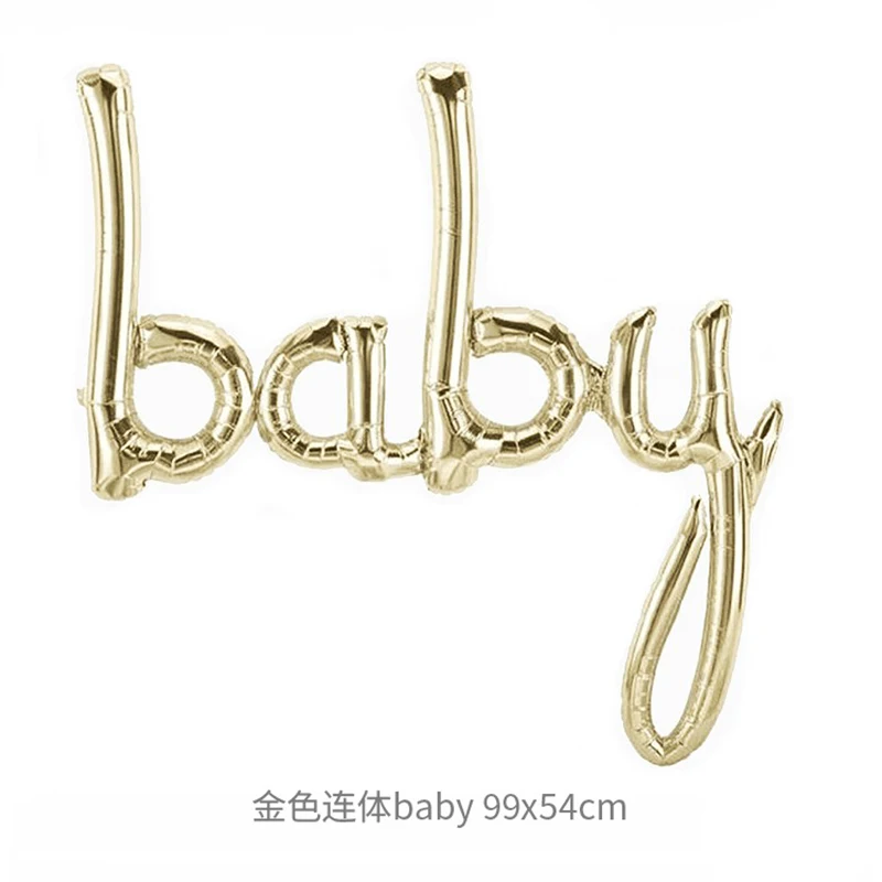 baby Воздушный шар из фольги с золотыми буквами Hello Baby в форме пузырьков, розовый, голубой Гелиевый шар для мальчиков и девочек, украшение для вечеринки в честь первого дня рождения - Цвет: baby