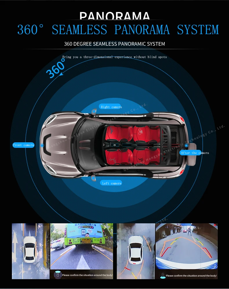 

360 Degree Car Surround View System Auto Bird View Panorama DVR System 4 Camera HD 1080P Car DVR Recorder 2D Parking Assistance