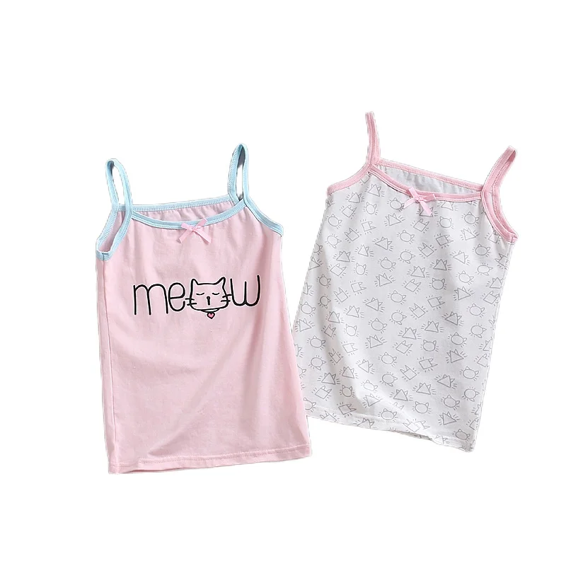 

Children's clothing girls vest sling summer children's cotton soild vest
