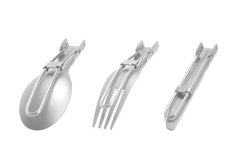 Keith открытый Титан складной ложка Spork нож кемпинг столовые приборы беспорядок Комплект Ti530234