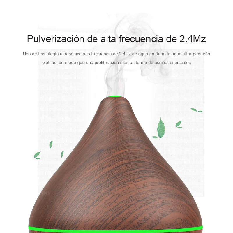 

Air Humidifier Aroma Diffuser 7 Color LED With Carve Essential Oil Diffuser Mist Maker for Home Office Baby Room Bedroom Spa
