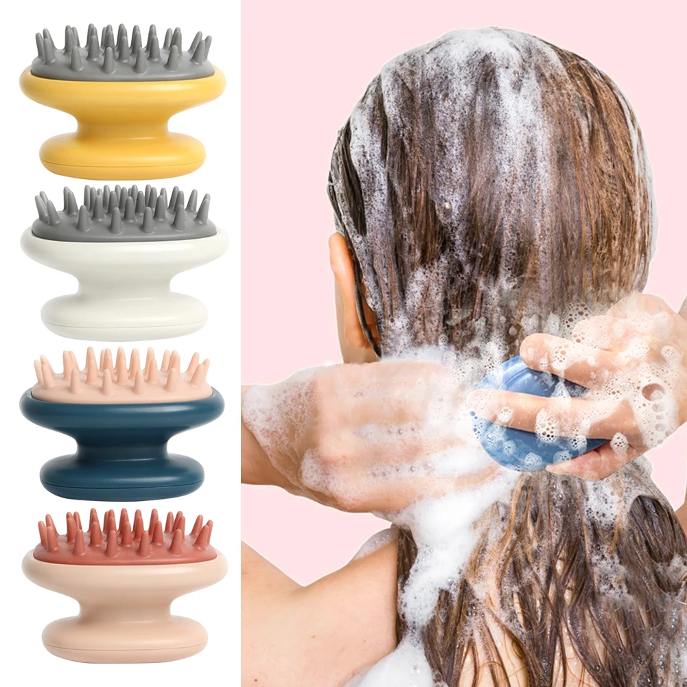 

Щетка для мытья волос и шампуня для душа, силиконовая Расческа для зубов, гребень для мытья волос, инструмент для массажа душа и ванны