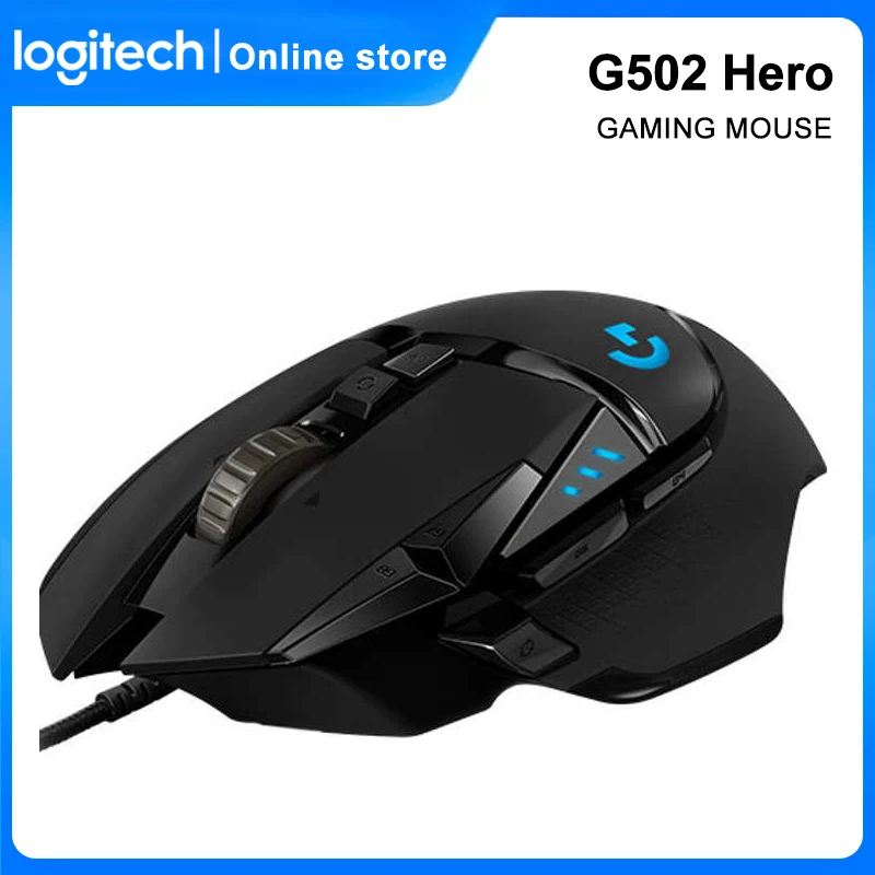 

Logitech G502 Hero Gaming Programmable High Performance Mice Engine with 16000 DPI Sensor 11 Customizable Buttons Tunable Mouse