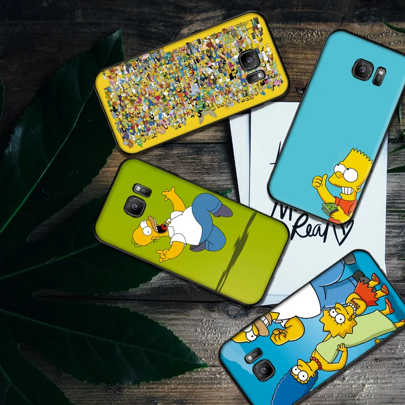 Смешной Симпсоны Мягкий силиконовый чехол для телефона Samsung Galaxy S6 S8 край S7 S9 плюс
