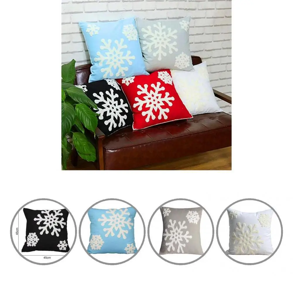 

Washable Good Xmas Car Pillowcase Bright Color Pillow Slip Practical for Office