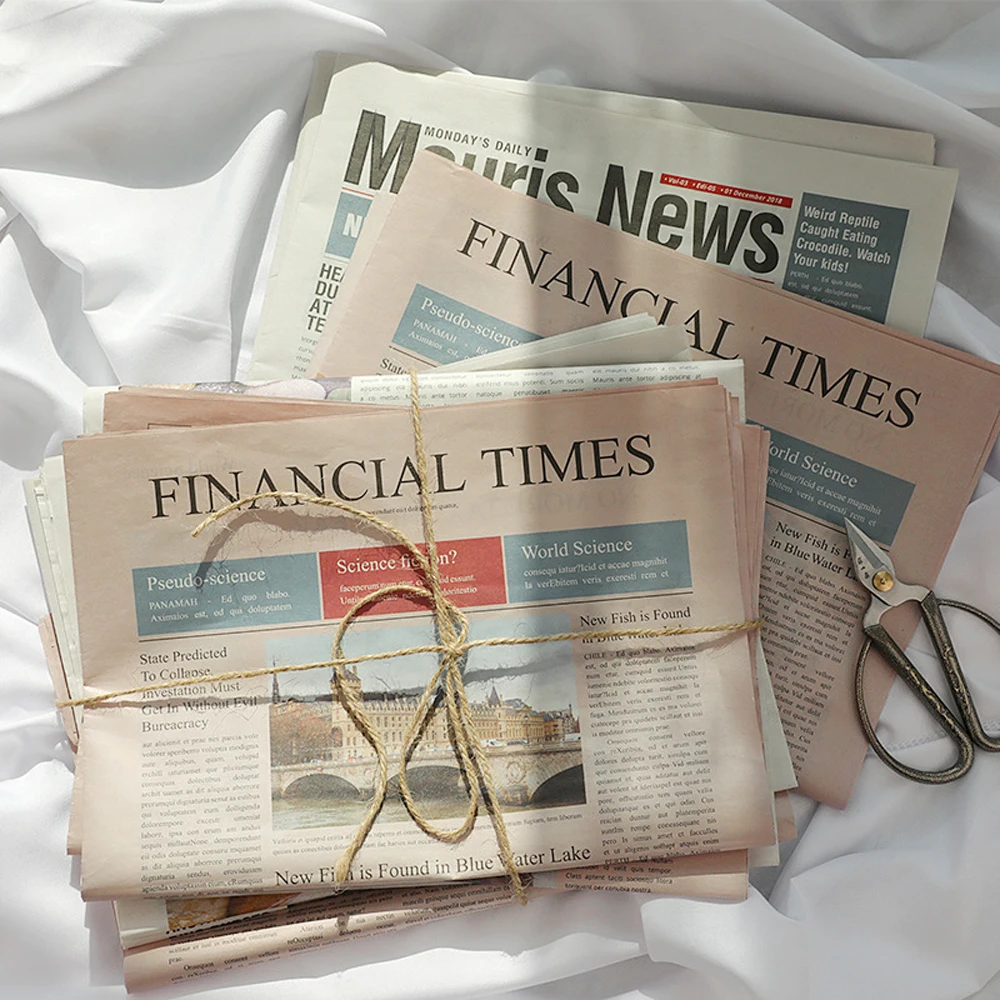 2 шт. винтажная английская бумага для новостей фотография фон Цветочная