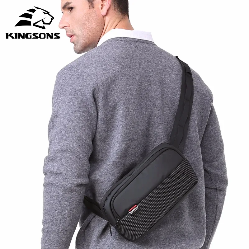 

Kingsons Fashion New Male Shoulder Bags Crossbody Bags Men Anti Theft Chest Bag School Summer Short Trip Messengers Sling Bag