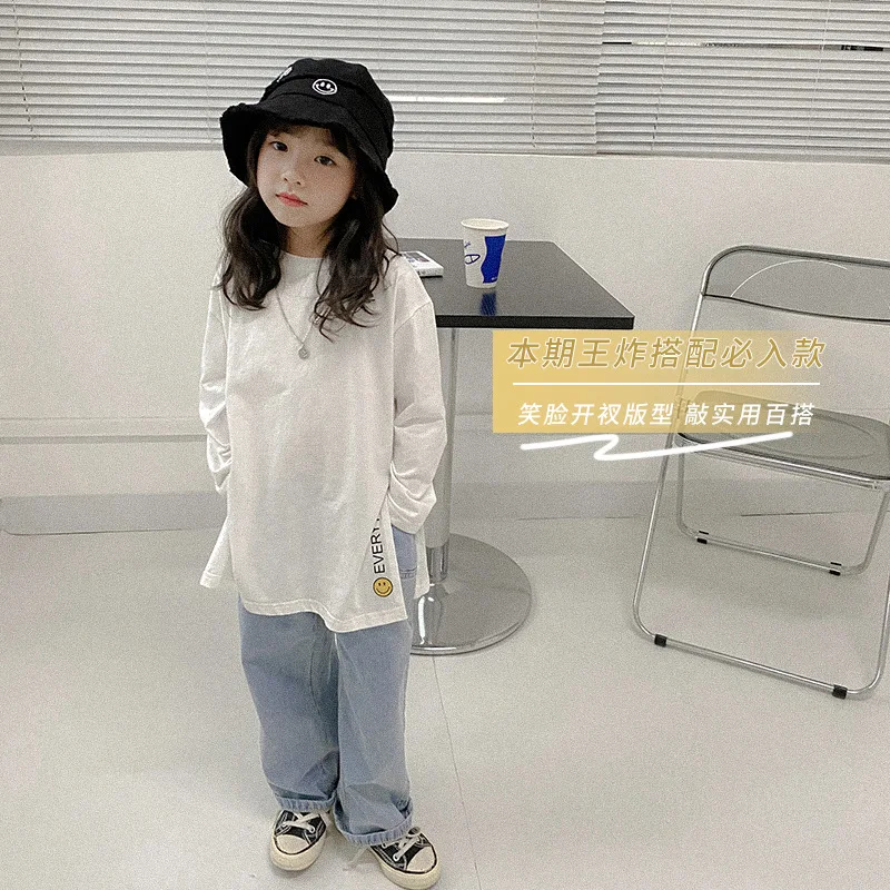 

Рубашки, футболки, топы с длинным рукавом, о-образным вырезом, пуловер, однотонные, обычные, хлопковые, новые, модные, повседневные, простые, м...