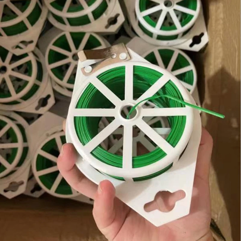

100M Garden Cable Tie Plant Twist Tie With Cutter Gardening Reusable Plant Flower Wire Cable With Slicer Garden Planting Tools