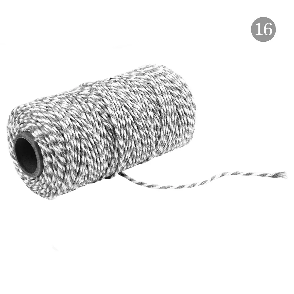 16 2 мм 2ply шпагат, веревка хлопковые шнуры веревочная лента для подарка ремесло baby shower Свадебные украшения mariage рождественские аксессуары для дома - Цвет: 16
