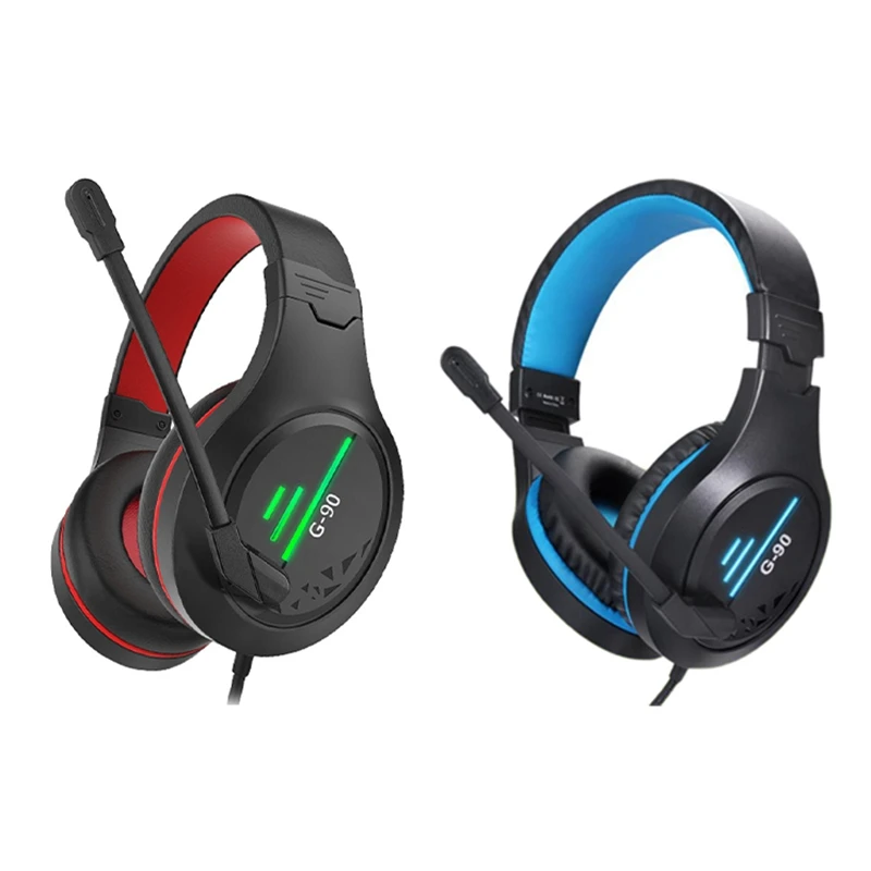 

Headset Gaming Headset Breathing Light Gaming Headset Light Microphone Stereo Headset for Pc Laptop