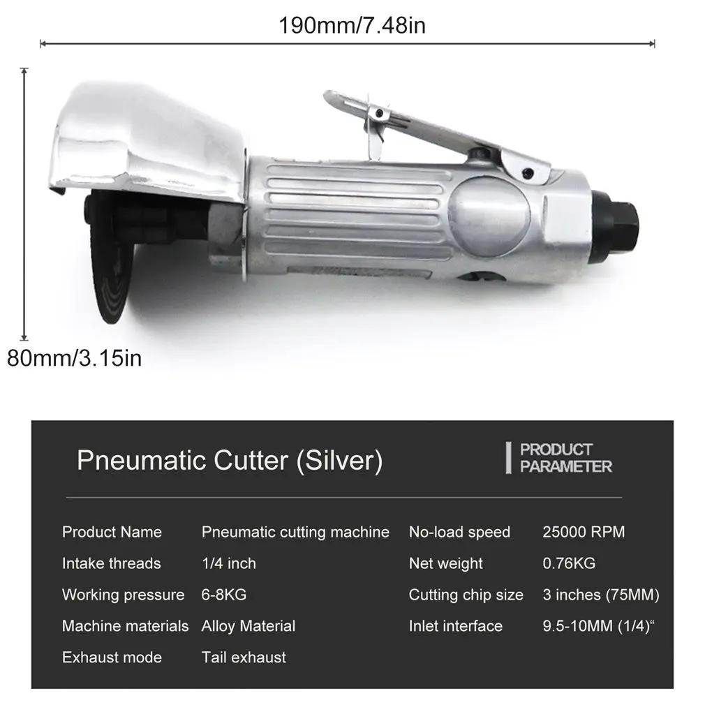 3 дюймовый пневматический станок для резки металла высокой Скорость Воздушный