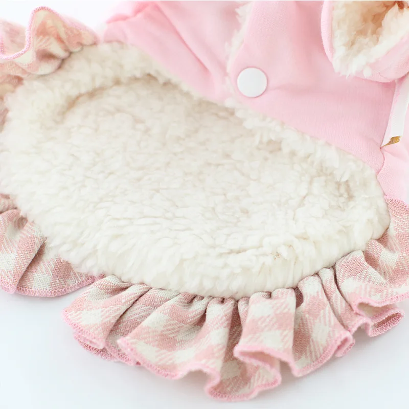 Зимняя одежда для домашних питомцев пальто толстовки пар костюм щенков