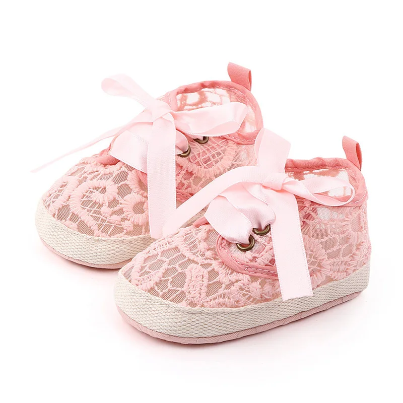 

Детская Хлопковая обувь, дышащая летняя обувь для новорожденных девочек, нескользящая обувь с мягкой подошвой для маленьких девочек