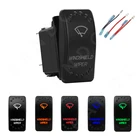 Клавишный переключатель для стеклоочистителя 7P, переключатель вкл.выкл., DPDT + провод для автомобиля, лодки, UTV, ATV, RV, SUV, 4X4, аксессуары 12 В, 20A24 В, 10