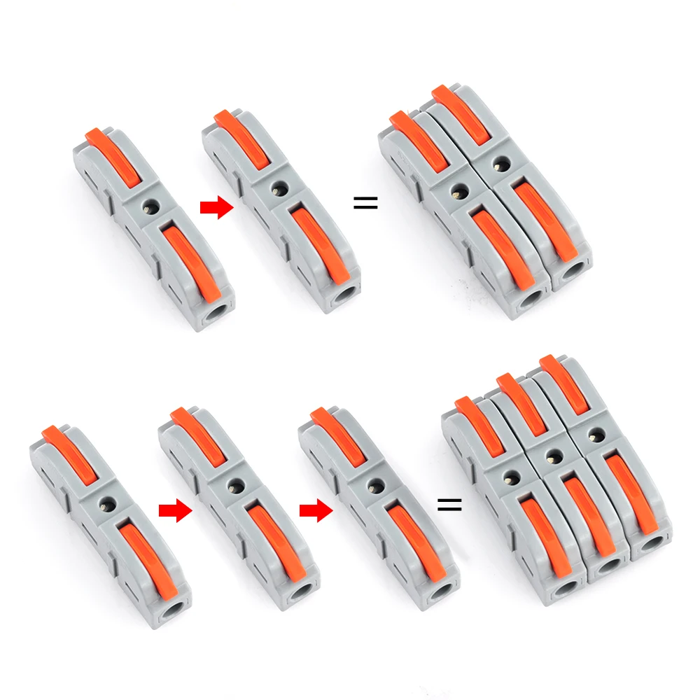 

5/20/40Pcs Wire connector Conector PCT series quick connection terminal SPL-1 conductor electrical parallel wire
